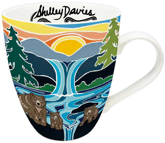 One Last Swim 18 oz indigenous art mug by Shelley Davies Canada
