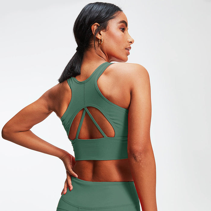 Open Back Yoga Sports Bra Vest