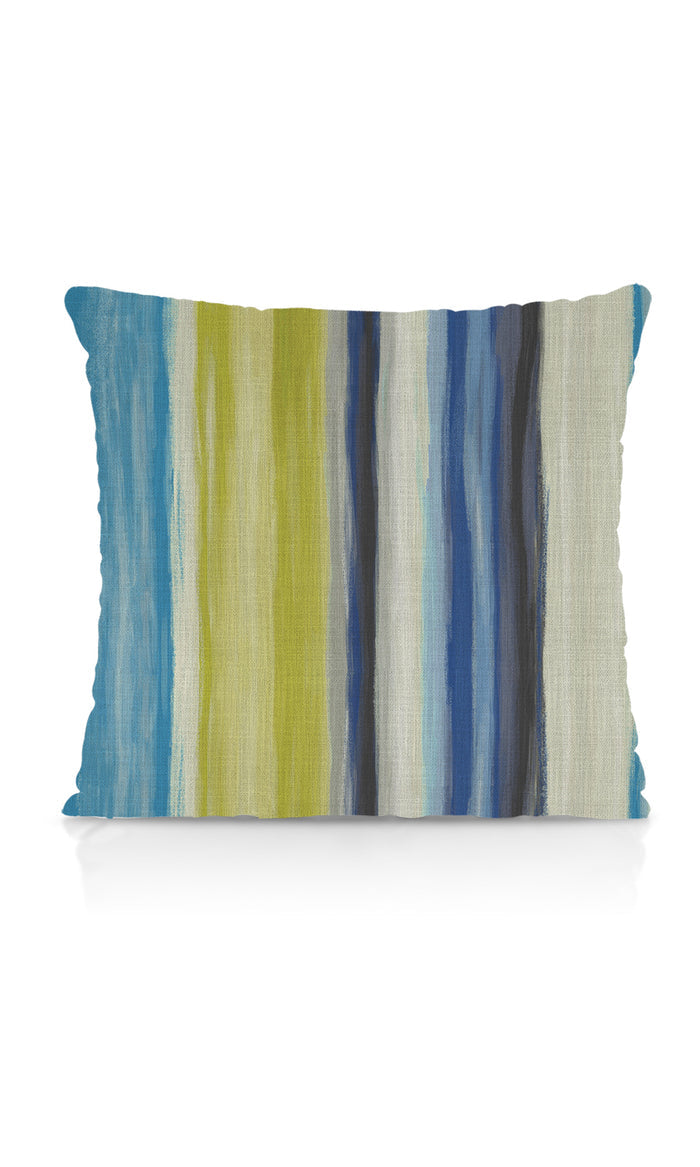 Striped Home Textile Fabric Material By the Metre (Sky Blue/ Cobalt/ Green)