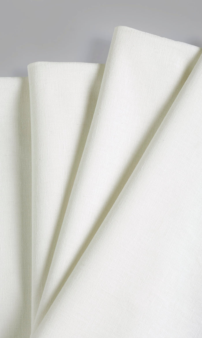 Poly-Cotton Blend Curtains for Living, Bedroom, Kitchen, Bathroom (White)