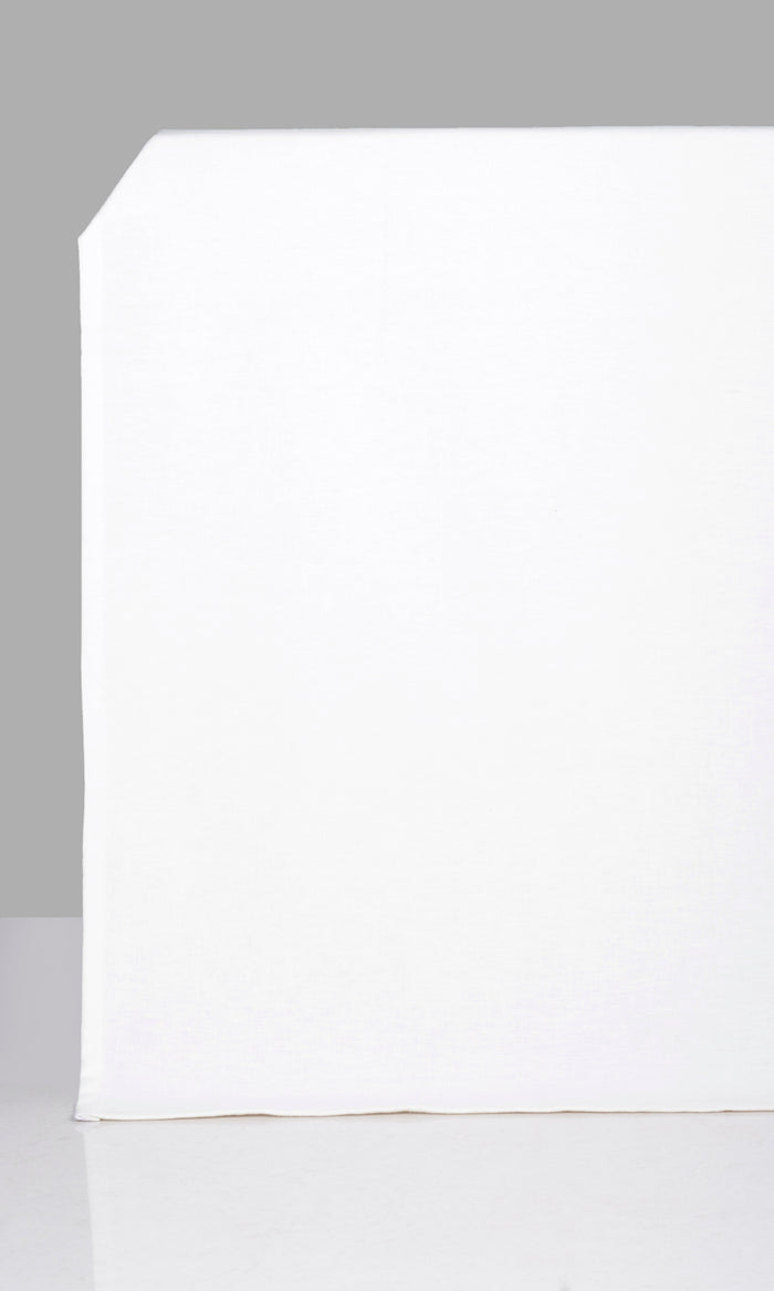 Poly-Cotton Blend Curtains (White) Extra Long Short Wide