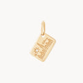 Ottawa Postcard Charm in 10k yellow gold with brilliant diamond
