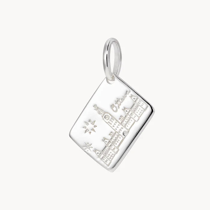 ottawa postcard charm - sterling silver