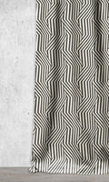 Geo Print Curtains (Black/ Ivory)