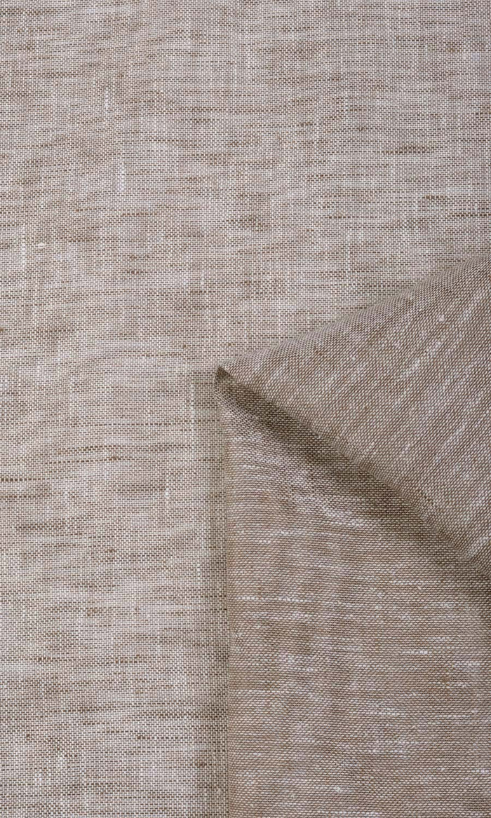 Linen Sheer Pinch Pleat, Rod Pocket, Eyelet Curtains (Brown)
