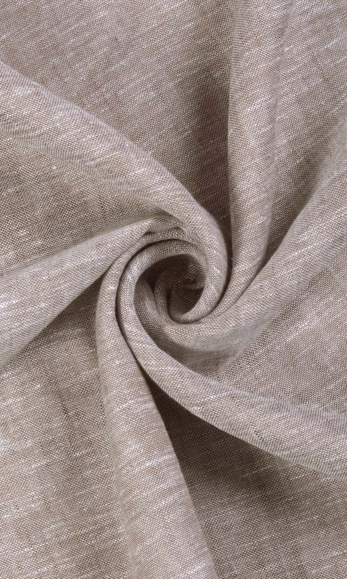 Linen Sheer Curtains (Brown) Extra Long Short Wide