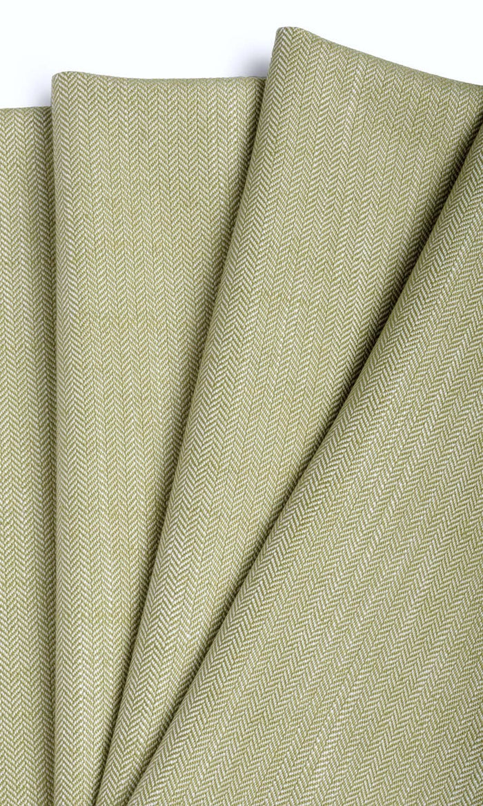 Herringbone Textured Drapery for Living, Bedroom, Kitchen, Bathroom (Olive Green)