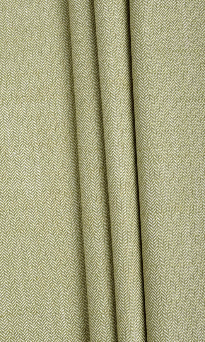 Herringbone Textured Made-to-Measure Curtains (Olive Green)