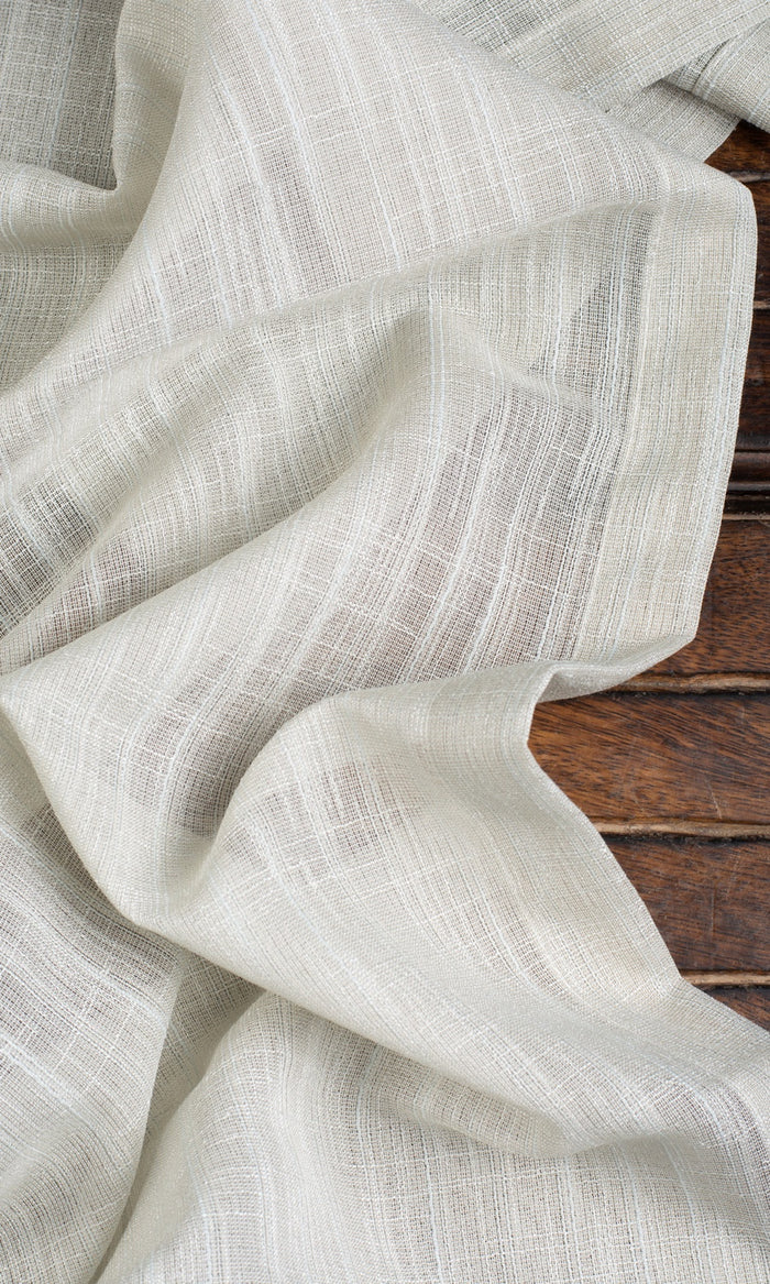 Plain Sheer Fabric By the Metre for Curtains & Drapes (Light Grey)