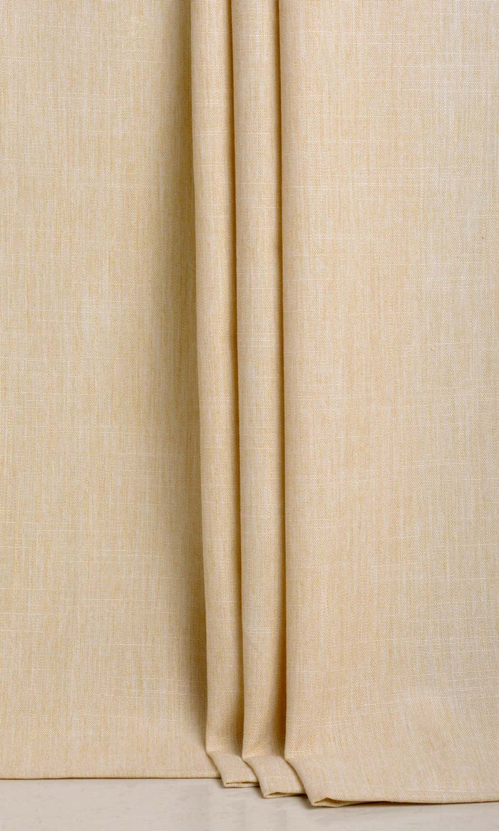 Plain Linen Texture Home Textile Fabric Material By the Metre (Yellow Beige)