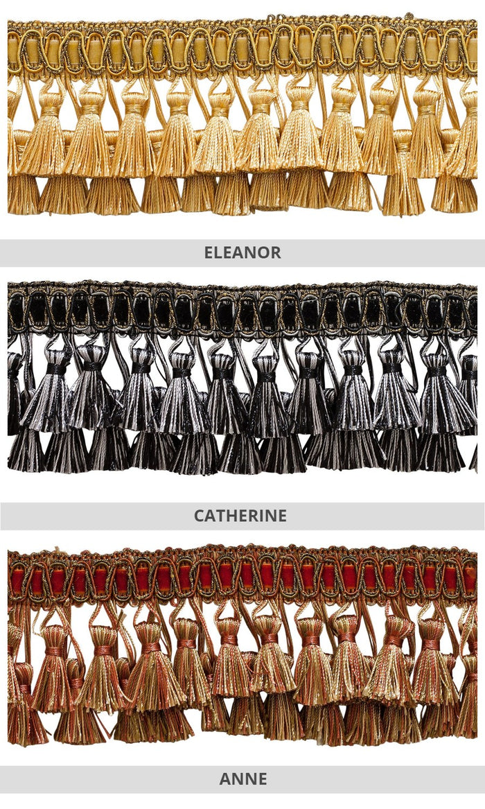 Drapery trims with tassels