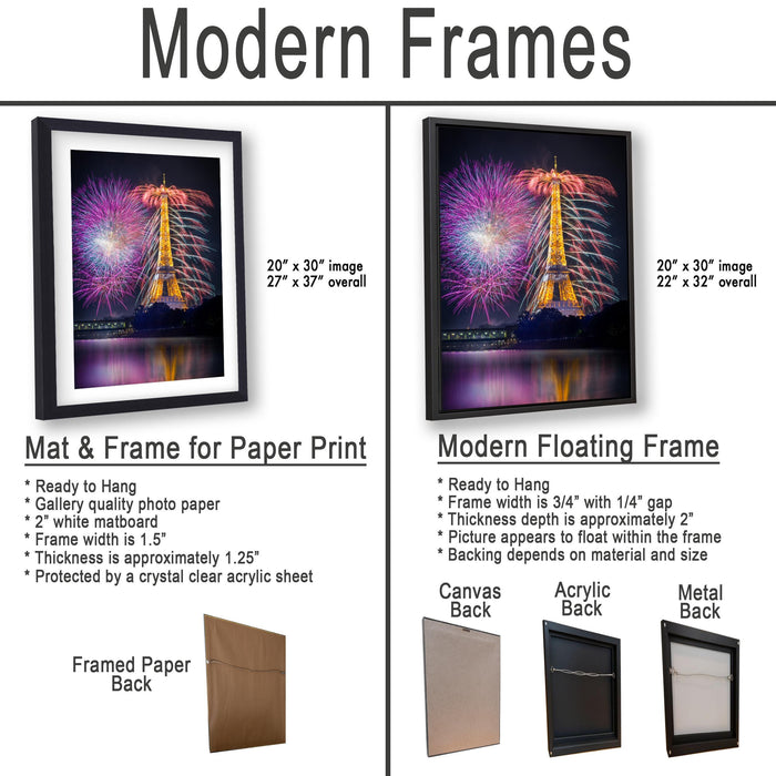 Paris Fireworks Print | Eiffel Tower Bastille Day Night Art Decor