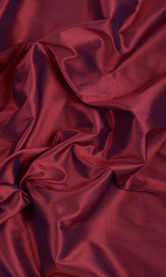 Shantung Silk Curtains (Crimson Red) Extra Long Short Wide