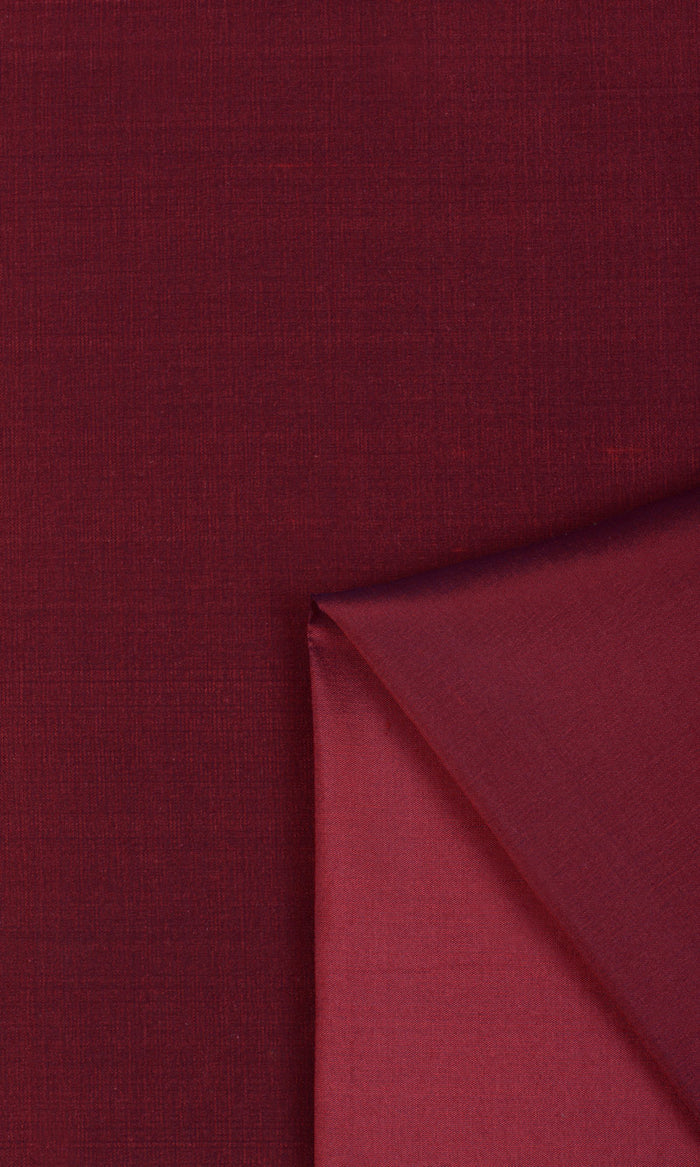 Shantung Silk Made-to-Measure Curtains (Crimson Red)