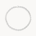 pathfinder silver anklet on white background