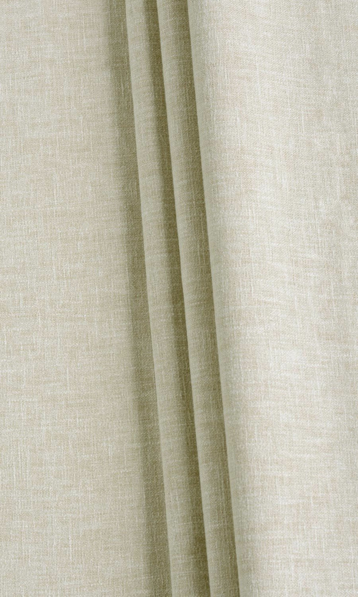 Poly-Cotton Blend Pinch Pleat, Rod Pocket, Eyelet Curtains (Pale Beige)