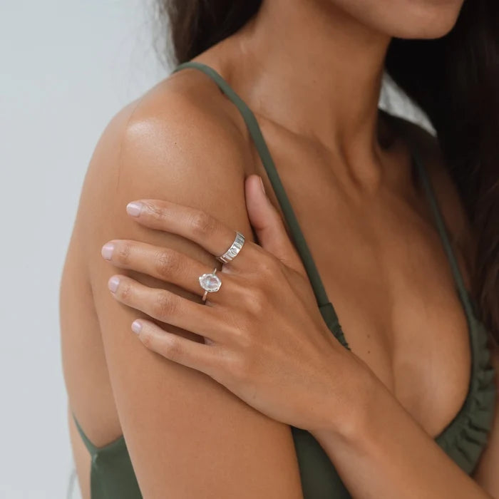 peaks and valleys ring - sterling silver