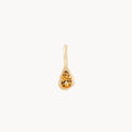 Pear Citrine November Mood Birthstone Charm in 10k yellow gold with citrine