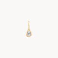 Pear Diamond April Mood Birthstone Charm in 10k yellow gold with diamond