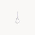 pear moonstone june birthstone necklace charm Silver on white background