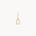 Pear Moonstone June Mood Birthstone Necklace Charm in 10k yellow gold with moonstone