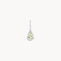 pear peridot august birthstone charm - sterling silver, peridot