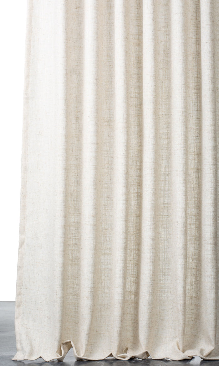 Plain Semi-Sheer Window Treatments Fabric By the Metre (Beige)