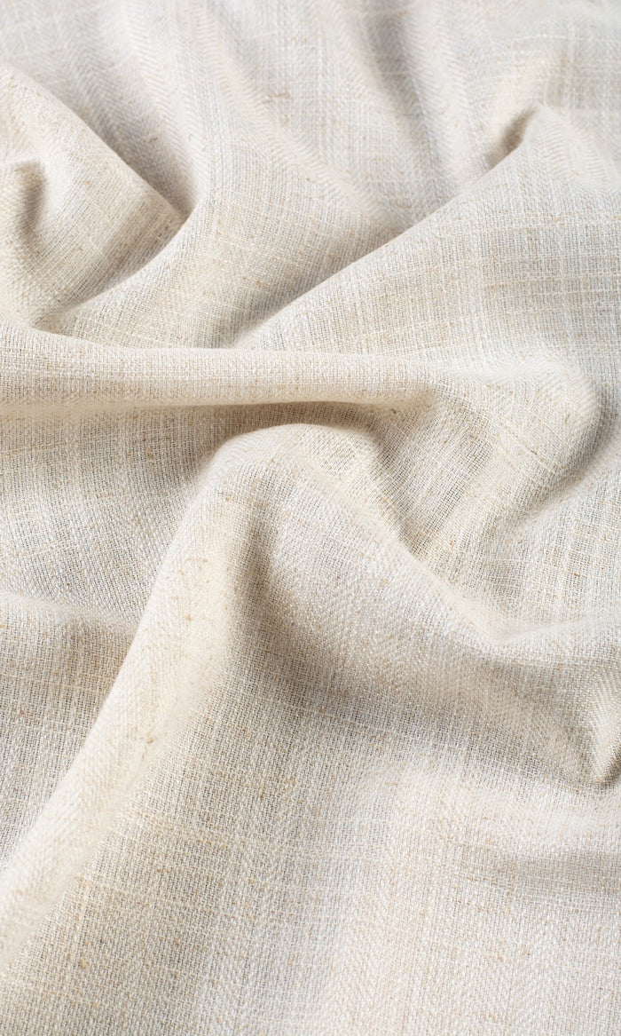 Plain Semi-Sheer Fabric By the Metre for Curtains & Drapes (Beige)