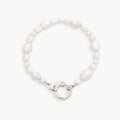 Pearl Eye Love You Bracelet in sterling silver with baroque pearls