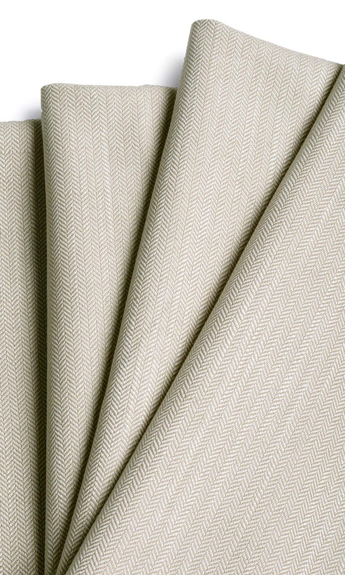 Herringbone Textured Window Treatments Fabric By the Metre (Soft Gray)
