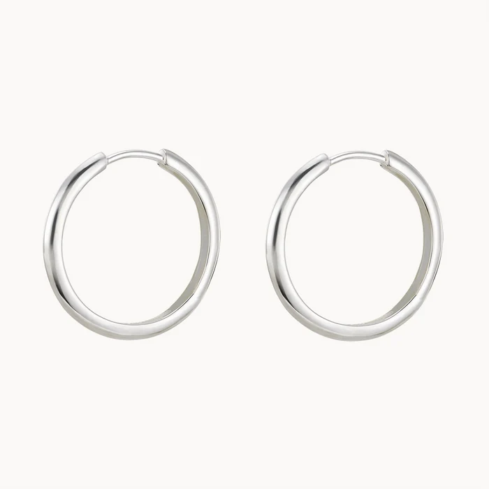 Perfect Large Everyday Hoop Silver