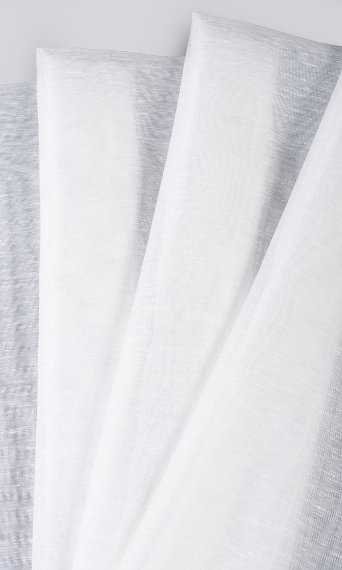 Sheer / Voile Home Textile Fabric Material By the Metre (Snow White)