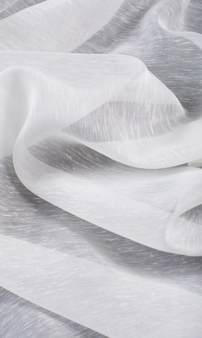 Sheer / Voile Fabric Material By the Metre (Snow White)