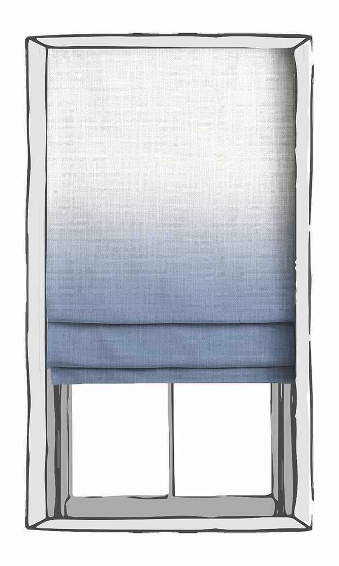 2-Tone Ombre Curtains for Living, Bedroom, Kitchen, Bathroom (Indigo Blue/ Purple)