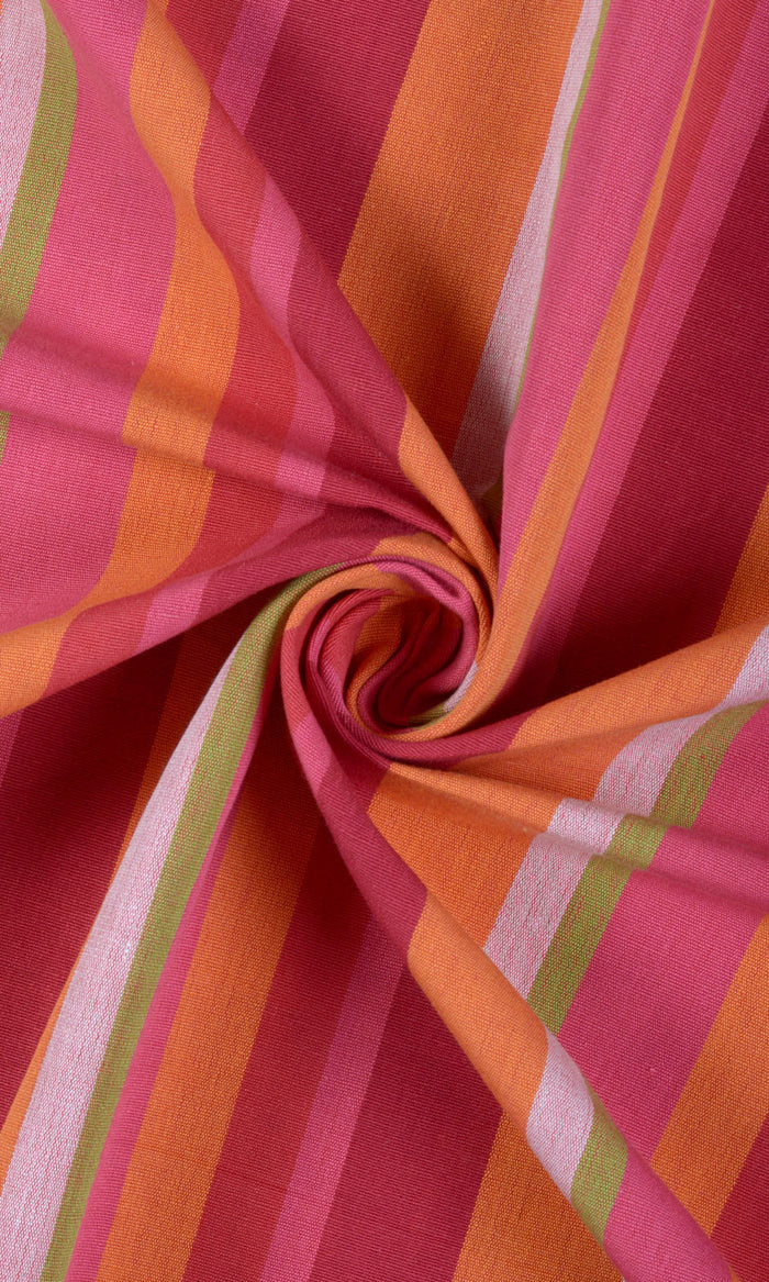 Cotton Window Treatments Fabric By the Metre (Orange/ Pink)