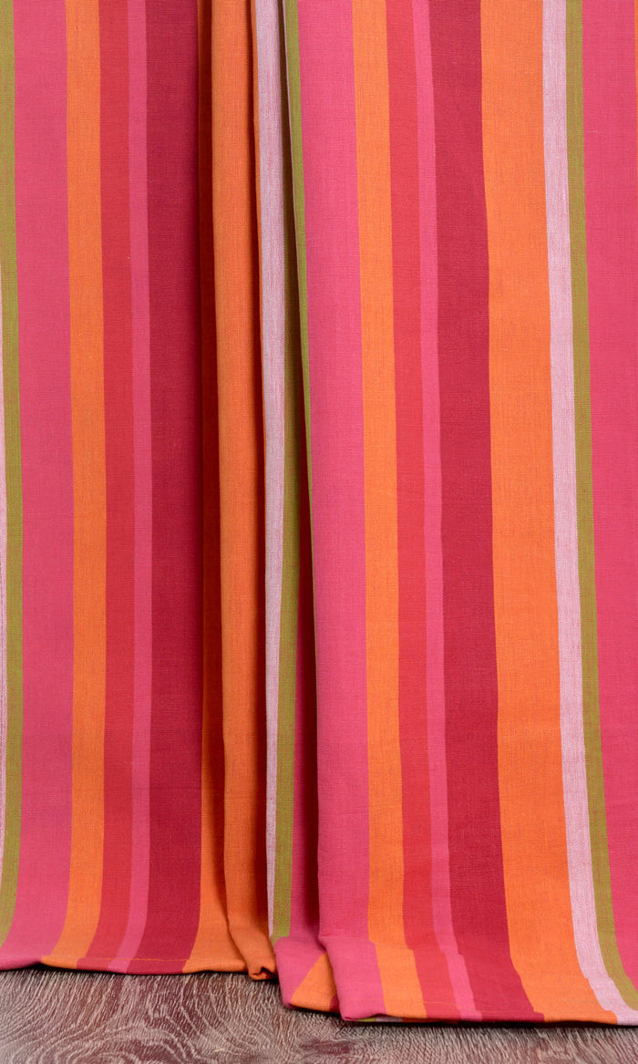 Cotton Fabric Material By the Metre (Orange/ Pink)
