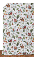 Floral Cotton Home Décor Fabric By the Metre (White/ Green/ Red)