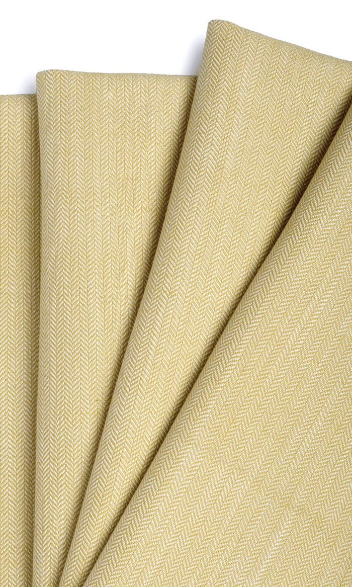 Herringbone Textured Any Size Style Curtains (Yellow)