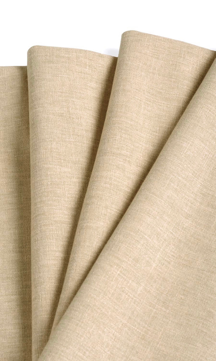 Linen Texture Drapes for Living, Bedroom, Kitchen, Bathroom (Wheat Beige)