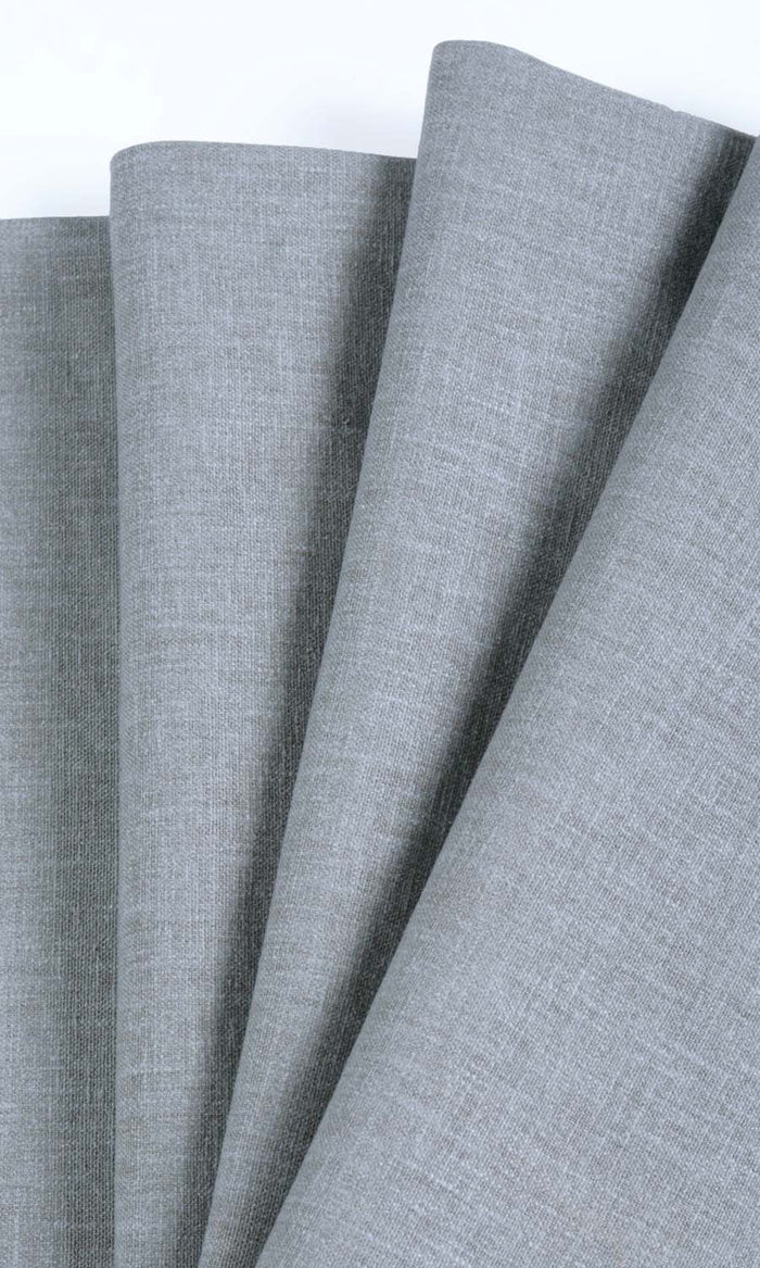 Linen Texture Curtains for Living, Bedroom, Kitchen, Bathroom (Steel Grey)