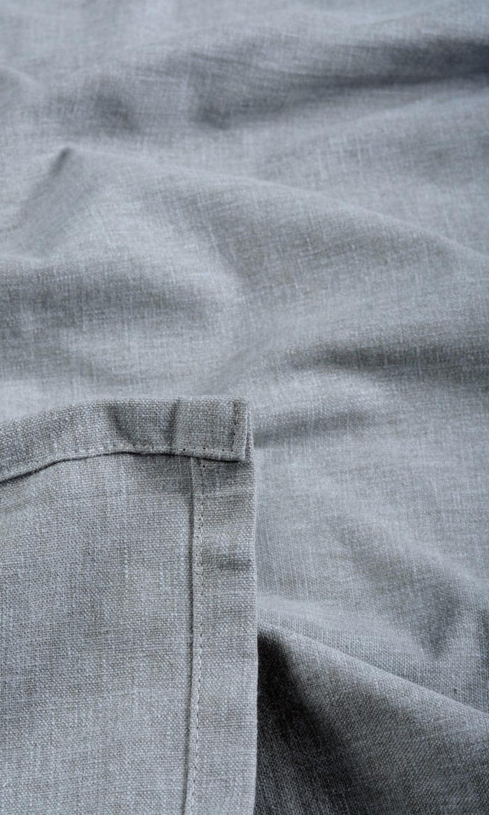 Linen Texture Fabric By the Metre for Curtains & Drapes (Steel Grey)