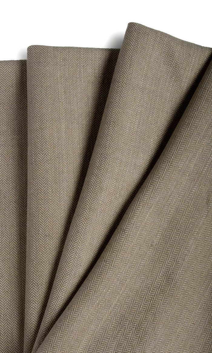 Herringbone Textured Window Treatments Fabric By the Metre (Mocha Brown)