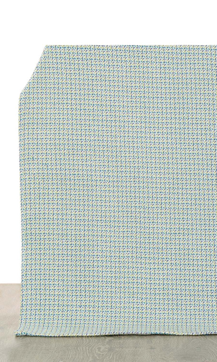 Houndstooth Patterned  Drapery for Living, Bedroom, Kitchen, Bathroom (Blue/ Green)
