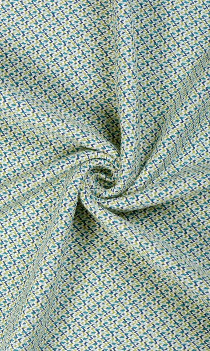 Houndstooth Patterned  Curtains / Drapes / Window Drapery Panels (Blue/ Green)