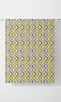 Geometric Striped Home Décor Fabric By the Metre (Yellow/ Grey)