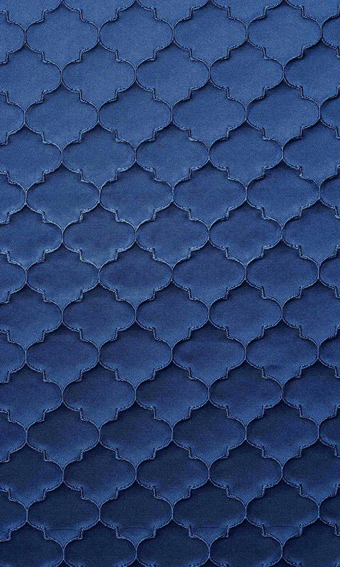 Silk Blend Home Textile Fabric Material By the Metre (Dark Blue)