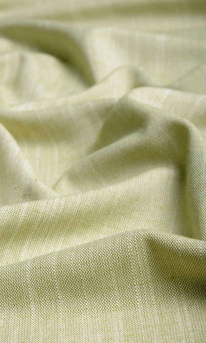 Plain Linen Texture Window Treatments Fabric By the Metre (Pale Green)