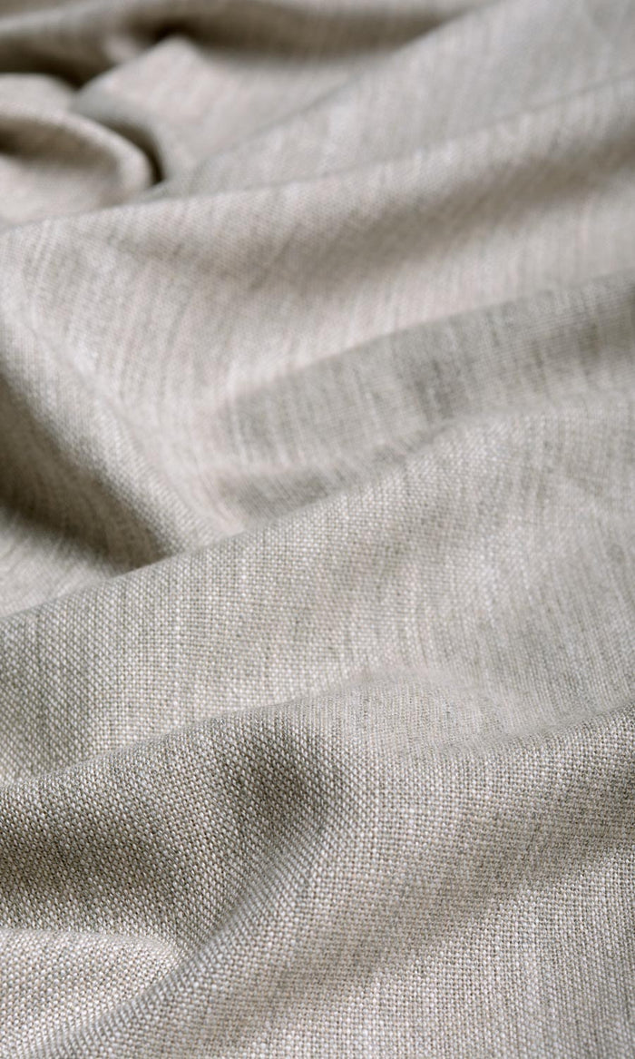 Plain Linen Texture Made-to-Measure Curtains (Pale Grey)