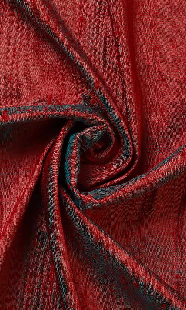 Pure Silk Curtain Panels (Red)