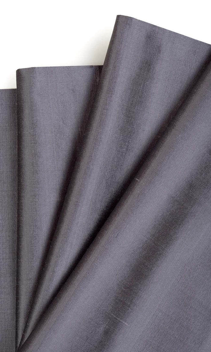 Shantung Silk Fabric Material By the Metre (Grey/ Purple)